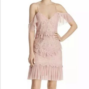 Bardot Valerie Pink Lace Cocktail Party Dress 6 S